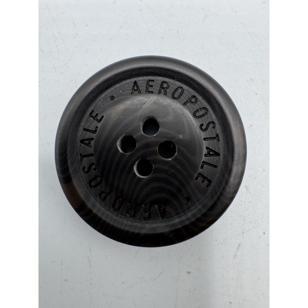 Aeropostale Button Brown Jacket Replacement Engraved Logo Set of 1 Nylon Punk